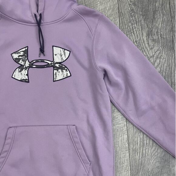 Under Armour Women's Purple Camo Logo Hoodie - Picture 3 of 6